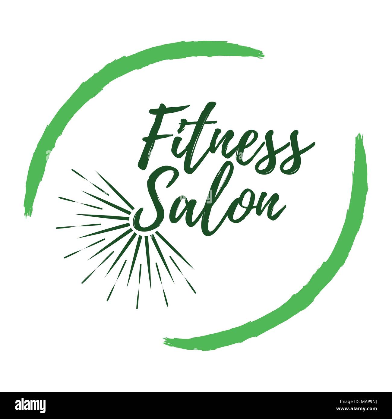 Label Salon de remise en forme. Style de vie écologique et de bien-être. Insignes de vie sain. L'icône illustration vectorielle avec la solarisation. Illustration de Vecteur Label Salon de remise en forme. Style de vie écologique et de bien-être. Insignes de vie sain. L'icône illustration vectorielle avec la solarisation. Illustration de Vecteur