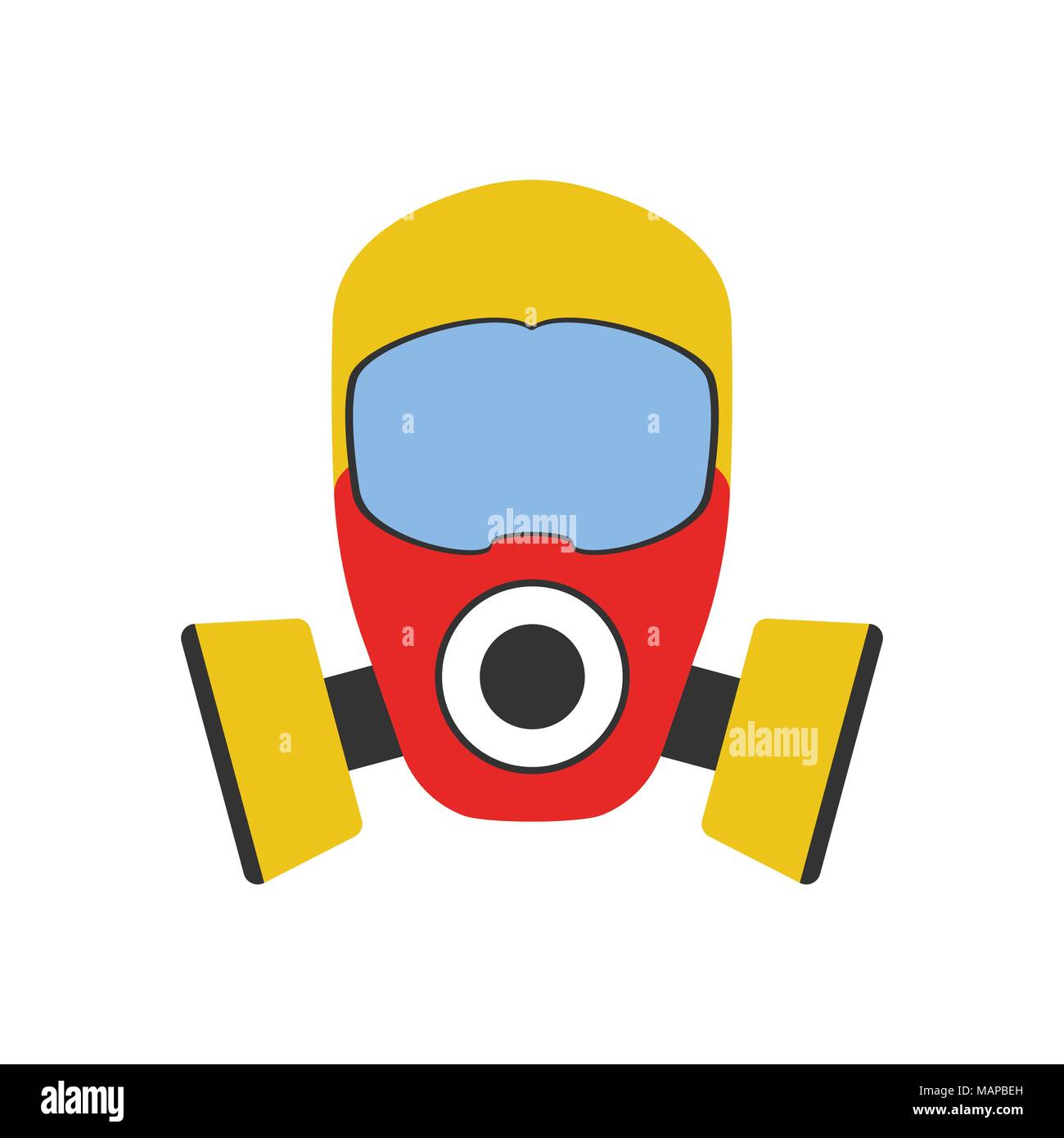 L'icône de masque à gaz. Éléments de l'équipement incendie Departament d'icônes. Vector Illustration. Illustration de Vecteur