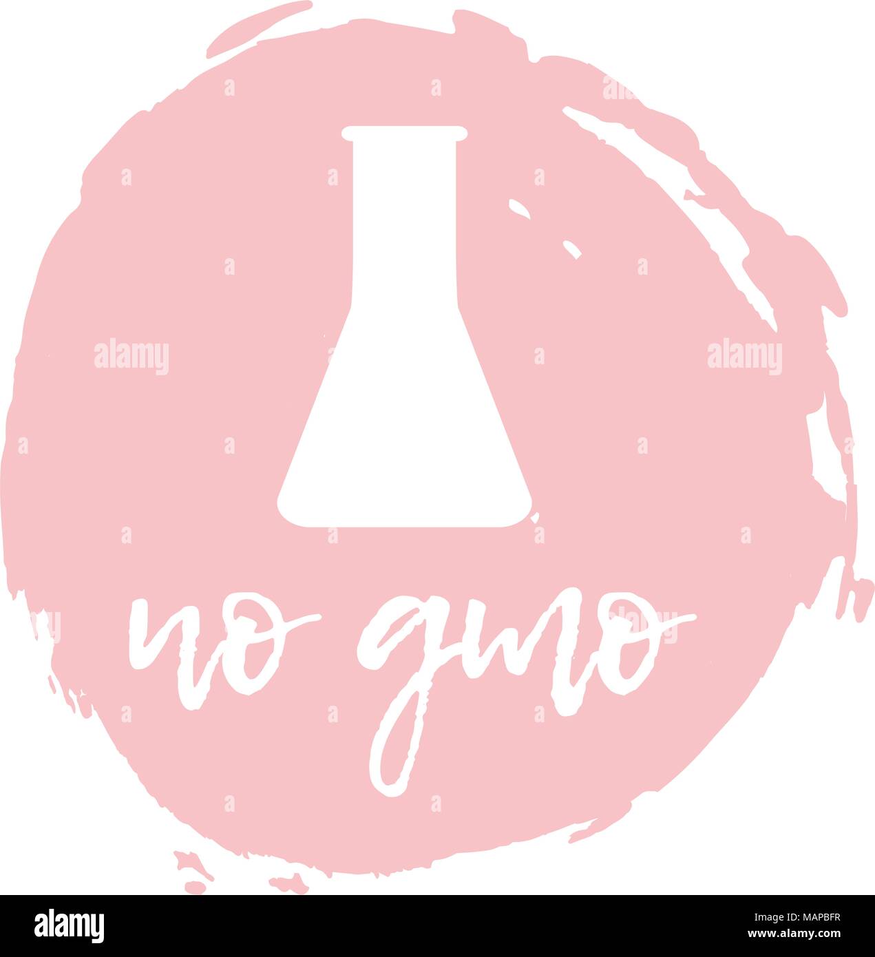 Aucun OGM Label. Symboles d'intolérance alimentaire. Vector illustration. Illustration de Vecteur