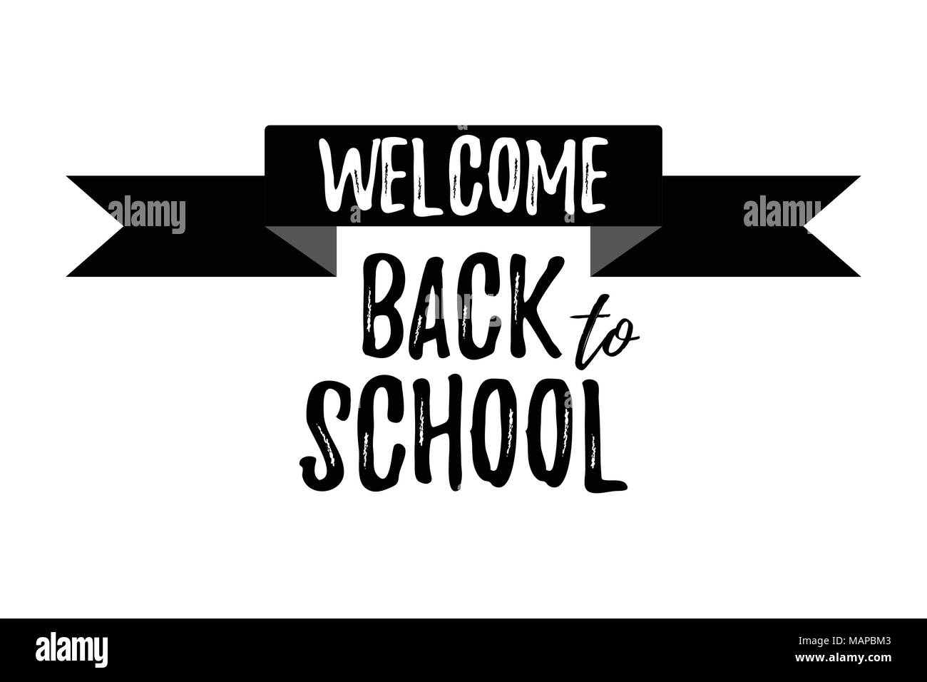 Bienvenue à l'école - Typographic Style Vintage Retour à l'école. Vector illustration. Illustration de Vecteur