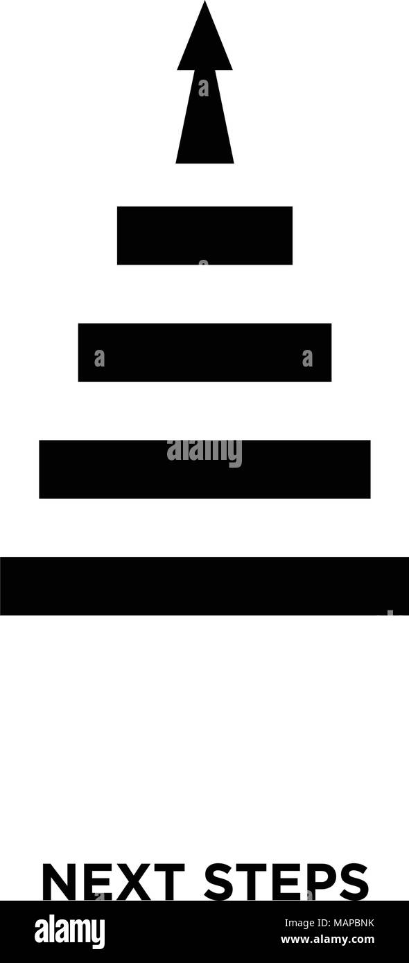Prochaines étapes icon isolé sur fond blanc pour votre site web, mobile ...