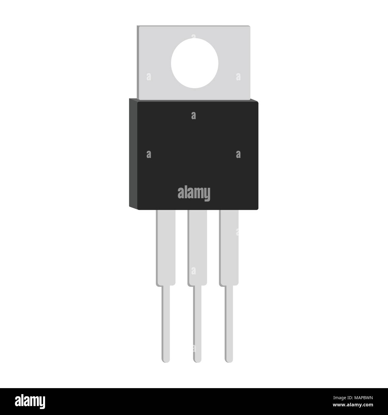 L'icône cartoon transistor. Vector illustration. Illustration de Vecteur