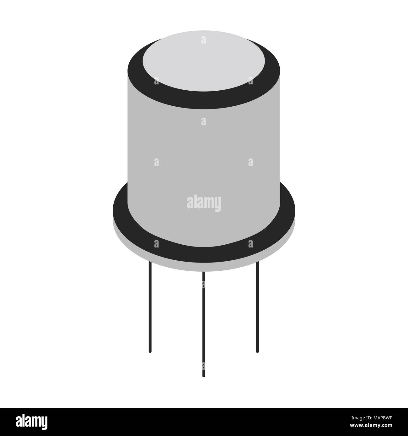 L'icône cartoon transistor. Vector illustration. Illustration de Vecteur