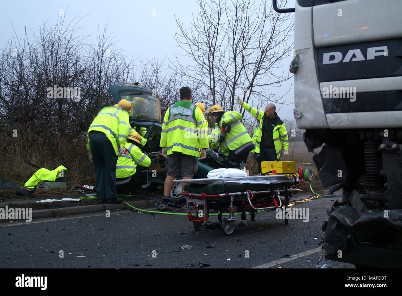 Incident de la police, le trafic routier incident Banque D'Images