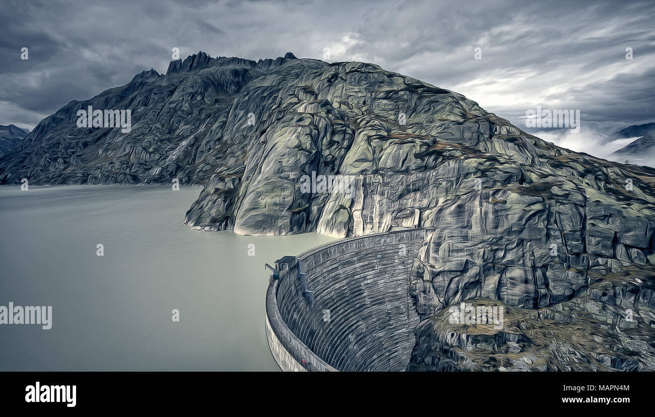Col de la Furka. Banque D'Images