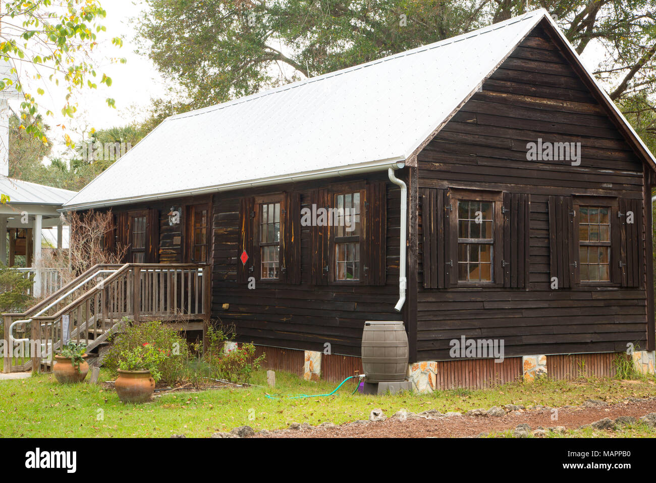 Sams cabane familiale, Pine Island Conservation Area, Florida Banque D'Images