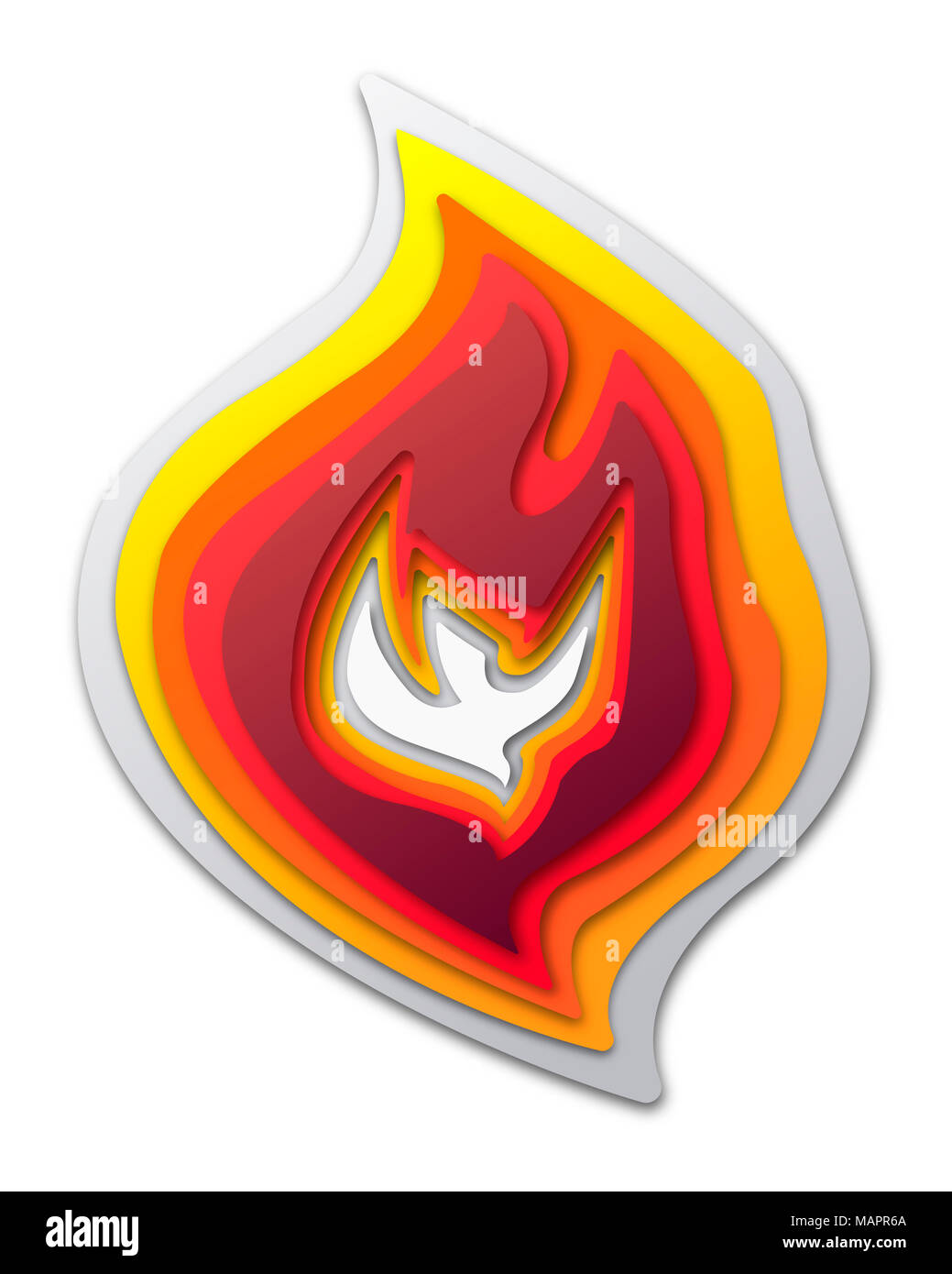 Hand drawn vector illustration ou dessin du Saint Esprit symbole