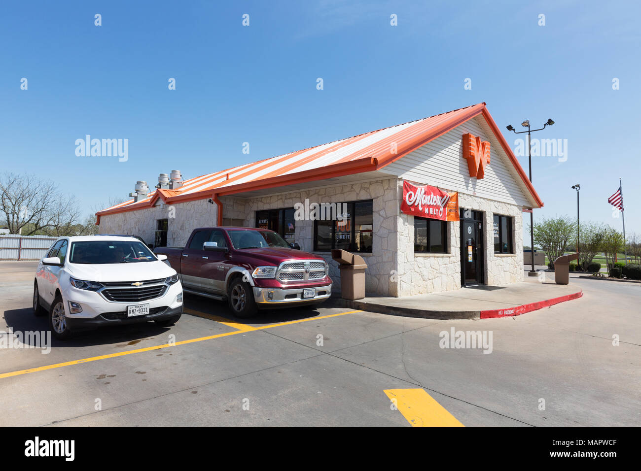 Whataburger burger store, Austin, Texas USA Banque D'Images