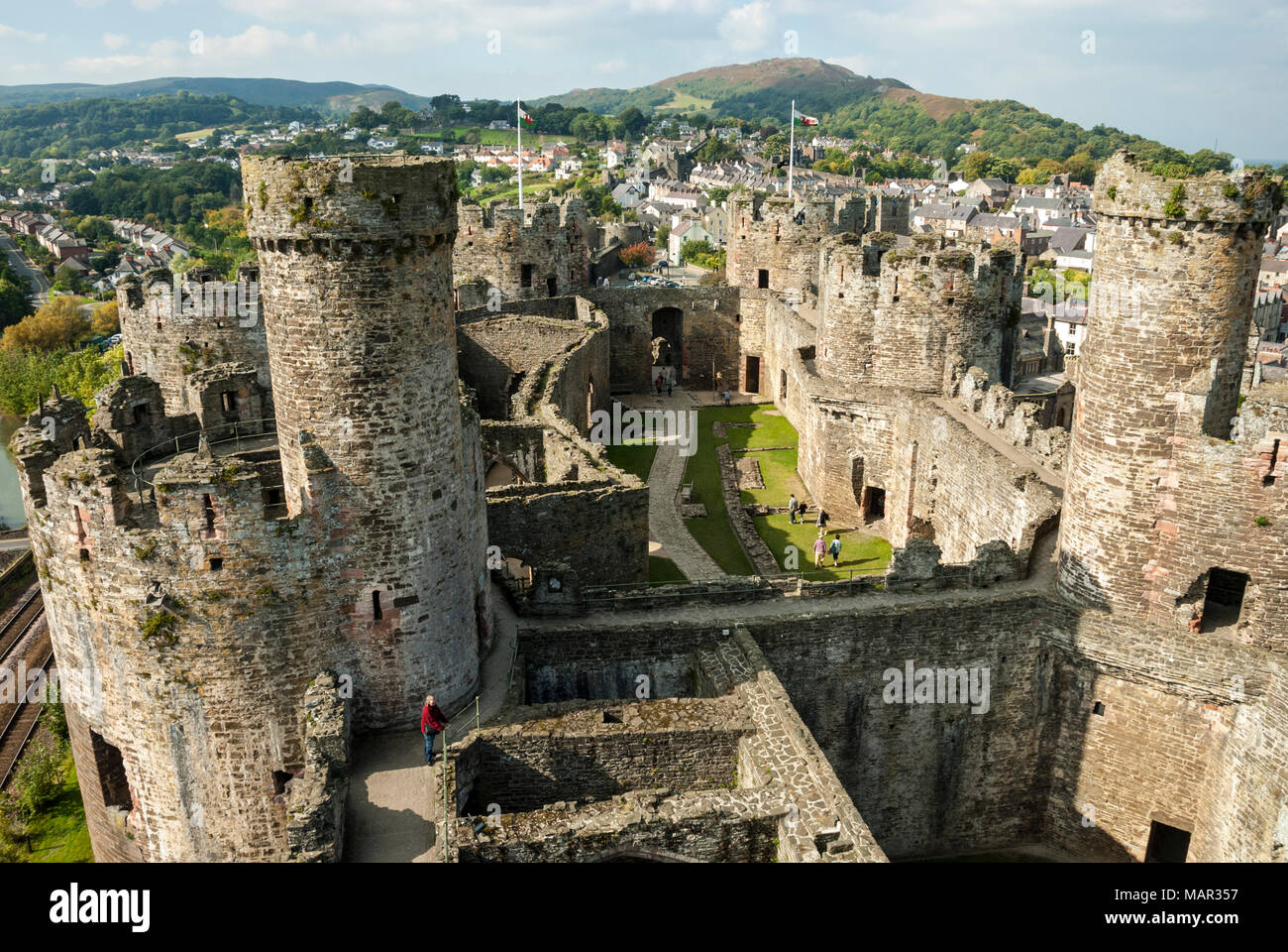 Château de Conwy, UNESCO World Heritage Site, Conwy (Conway), au nord du Pays de Galles, Royaume-Uni, Europe Banque D'Images