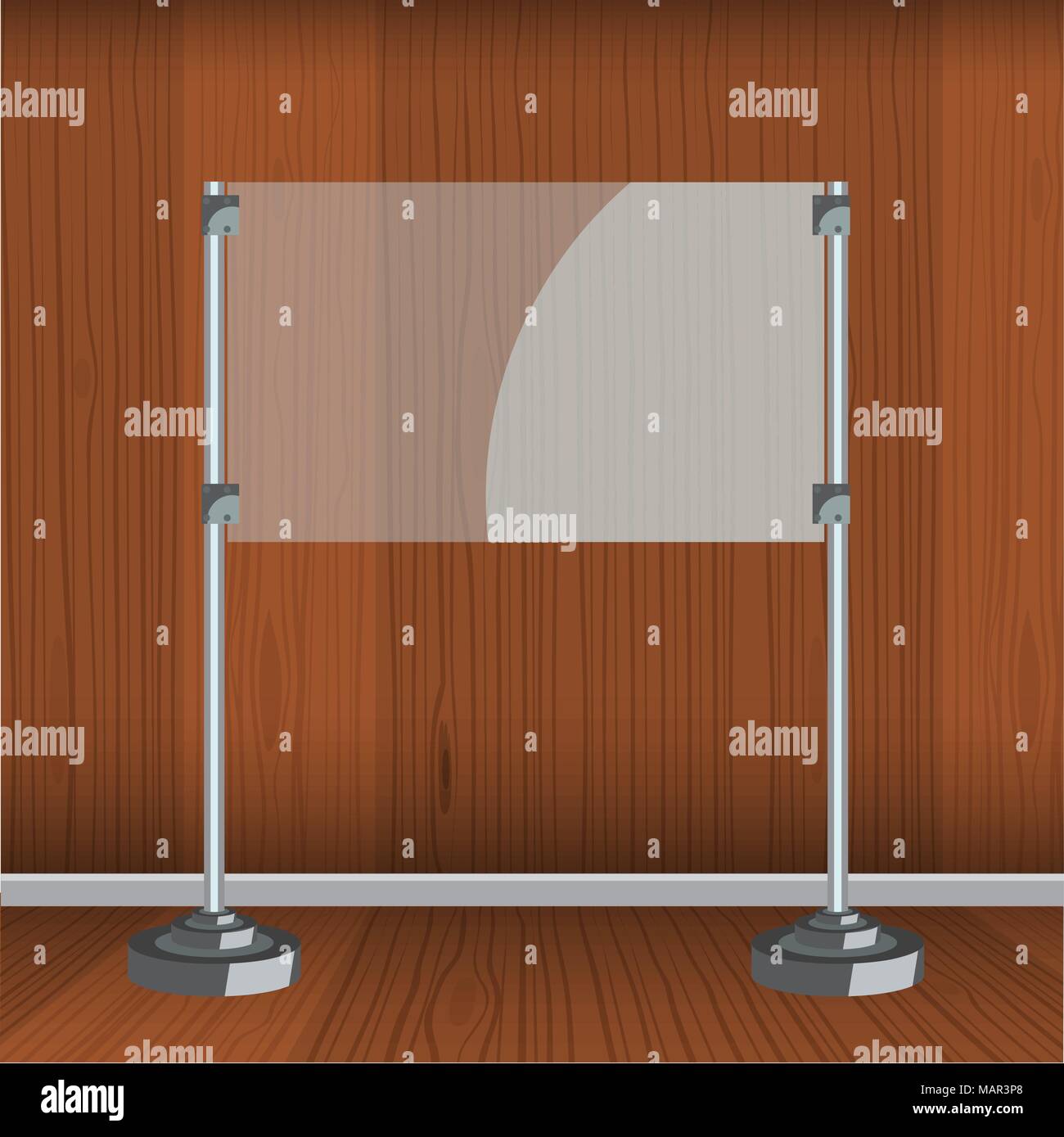 Écran en verre avec des étagères métalliques. Vecteur de conception couleur télévision Illustration de Vecteur