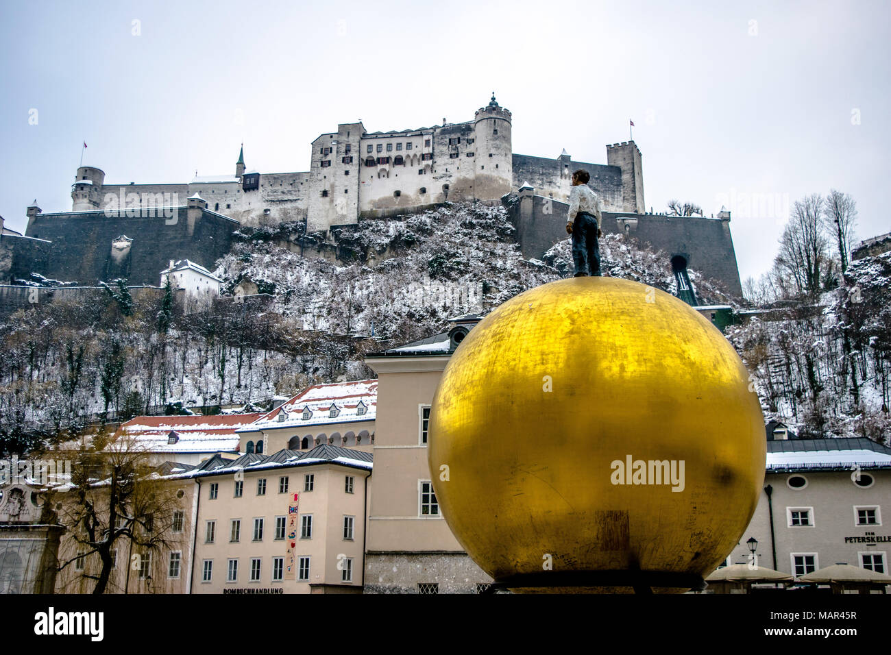 Salzbourg en hiver Banque D'Images