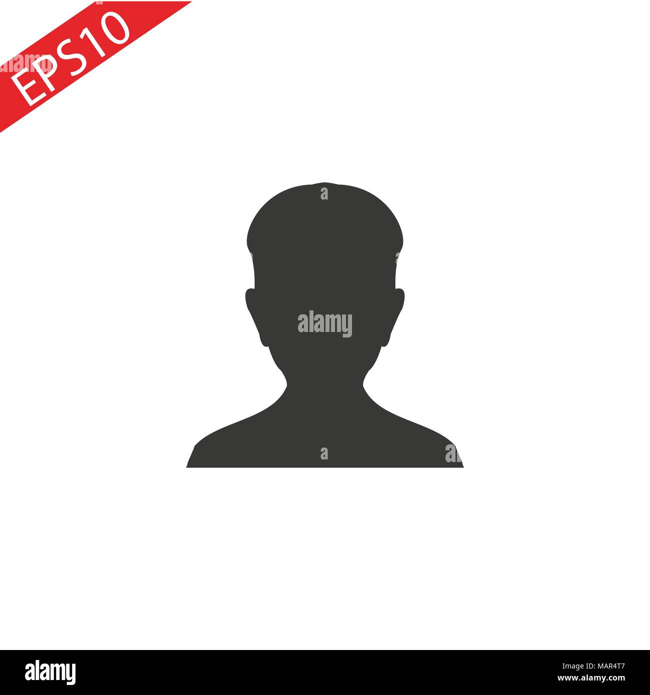 Personne. Seule simple icône sur fond blanc. Vector illustration. Illustration de Vecteur