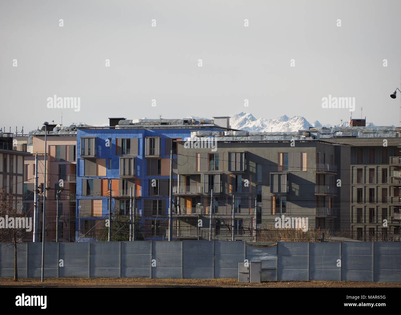 TURIN, ITALIE - CIRCA JANVIER 2018 : Villaggio Olimpico (signifiant Village Olympique) Immobilier Banque D'Images