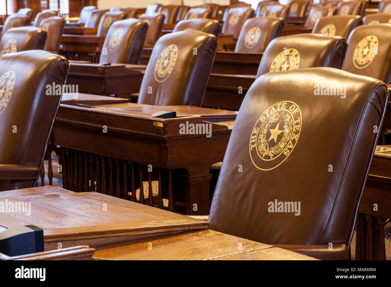 La Chambre des représentants du Texas State Capitol building situé dans le centre-ville d'Austin Banque D'Images