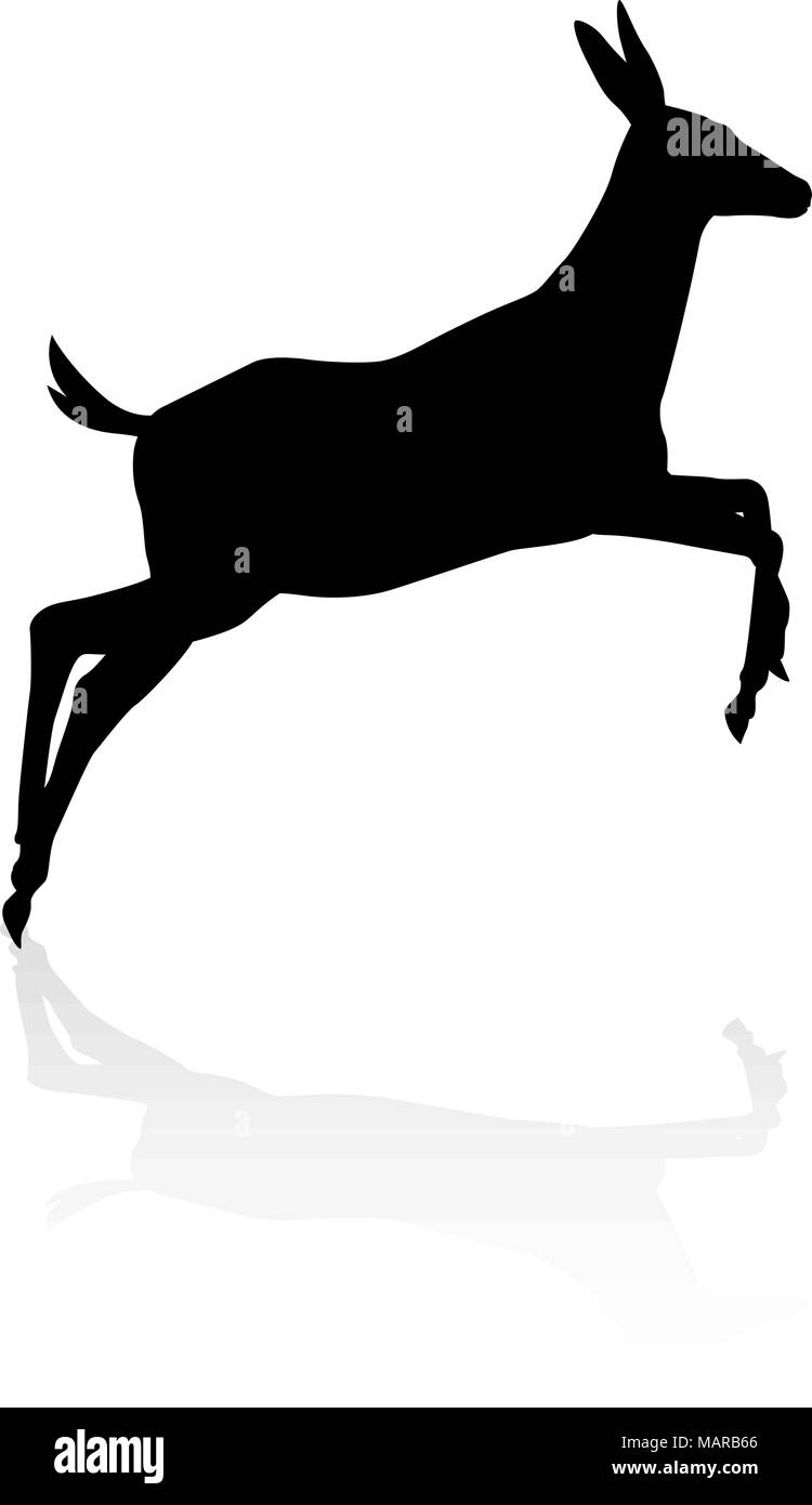 Silhouette Animal Deer Illustration de Vecteur