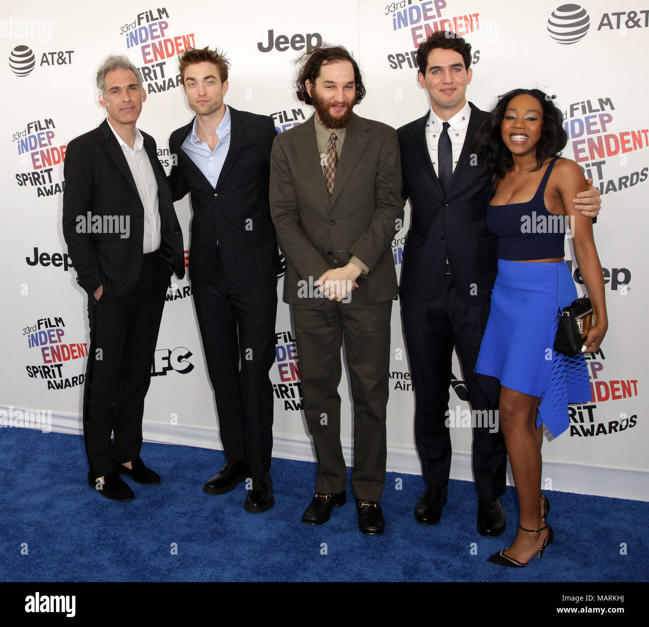 Assister à des célébrités 2018 Film Independent Spirit Awards à Santa Monica. Avec : Ronald Bronstein, Robert Pattinson, Josh Safdie, Benny Safdie, Taliah Webster Où : Los Angeles, California, United States Quand : 03 mars 2018 Credit : Brian à/WENN.com Banque D'Images