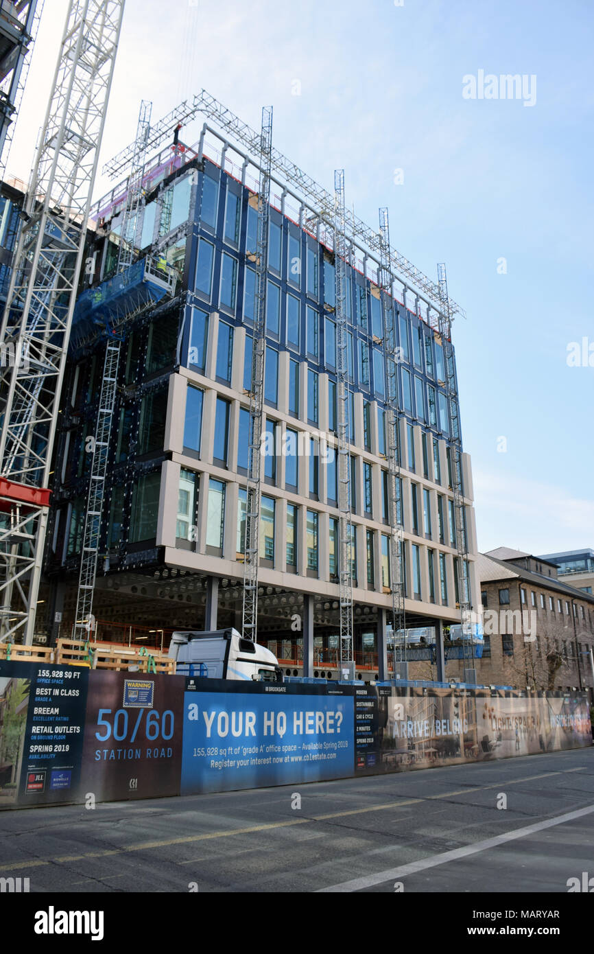 Nouveau bureau construction par Cambridge, UK Mars 2018 Banque D'Images