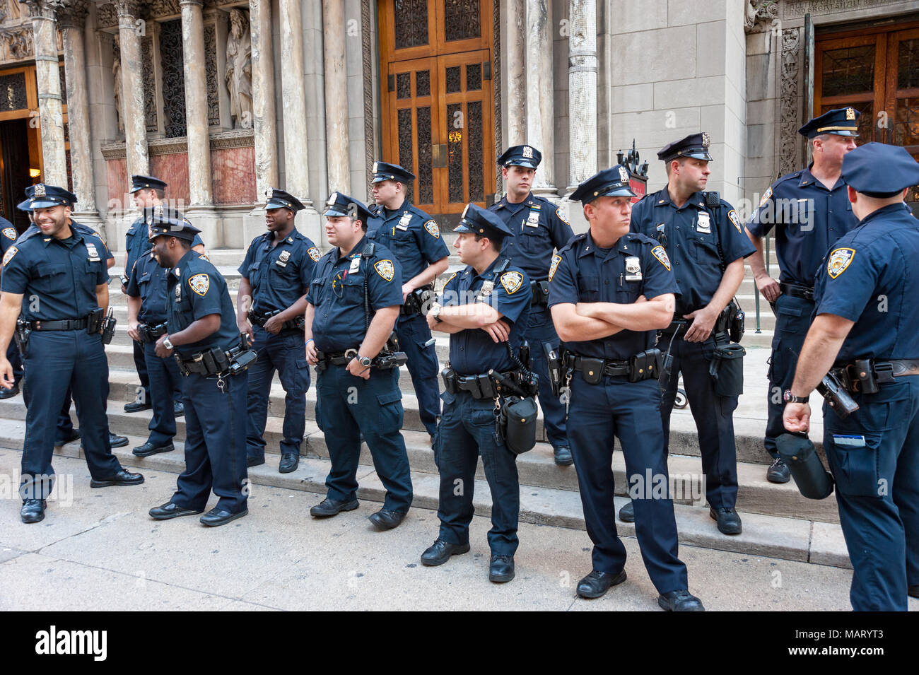 Groupe de policiers de New York, New York City, USA Banque D'Images
