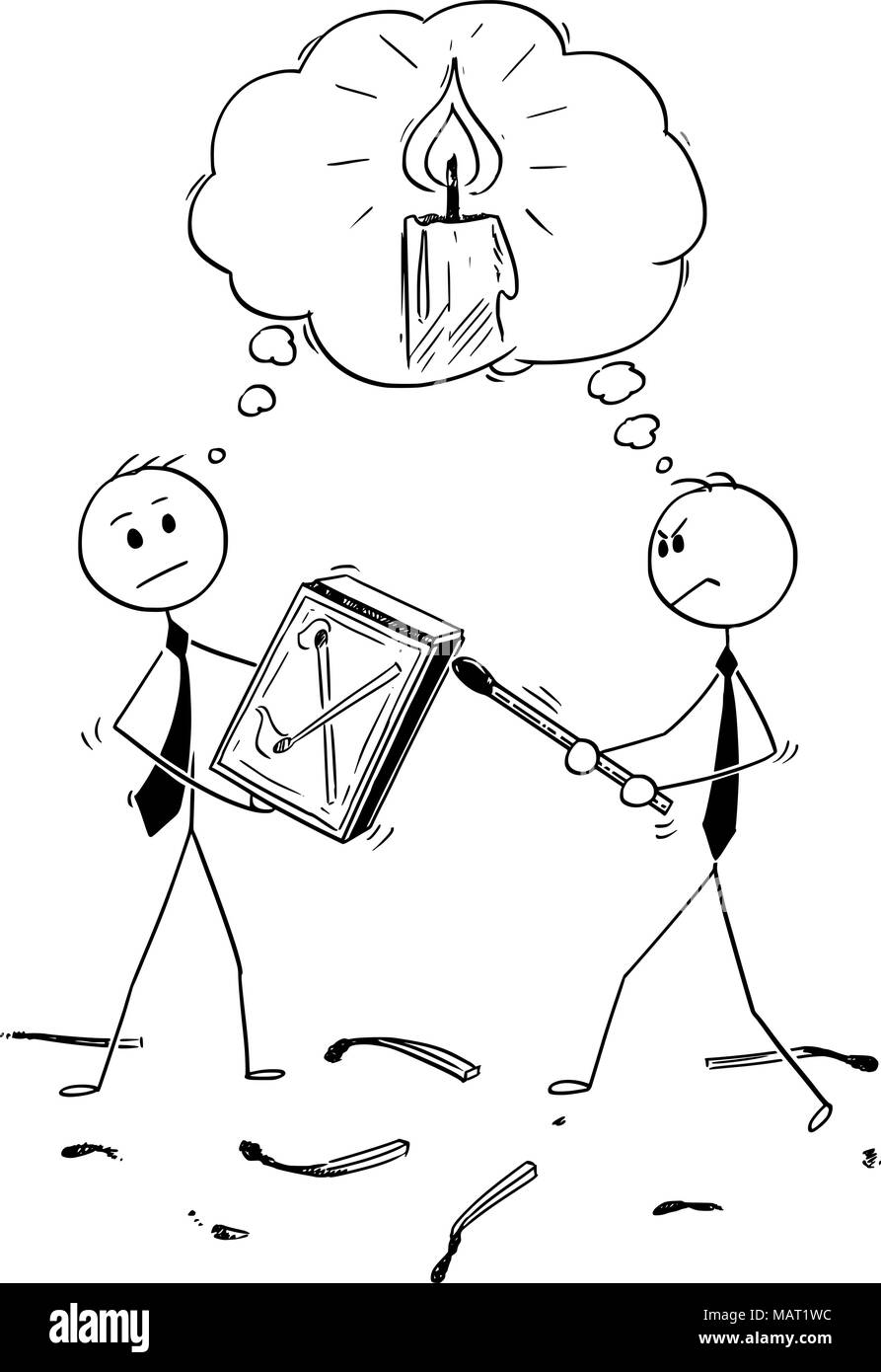 Caricature de deux hommes d'une correspondance frappante Illustration de Vecteur