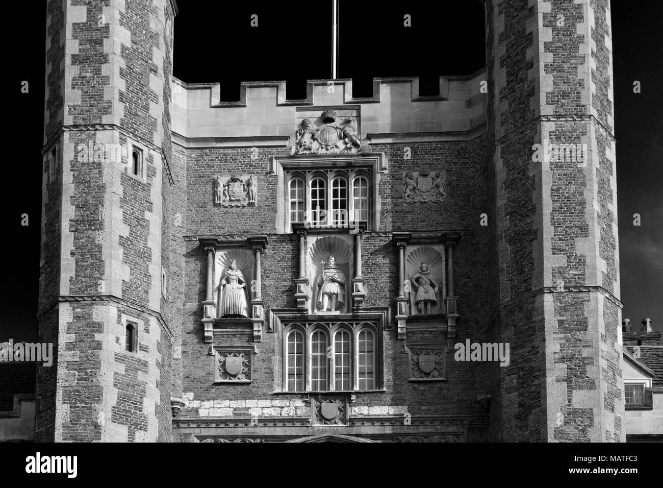 Vue d'été de Trinity College, Cambridge, bâtiments Ville Cambridgeshire, Angleterre, RU Banque D'Images