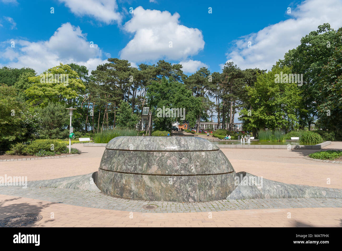 Zone piétonne, de Travemunde, mer Baltique, Schleswig-Holstein, Allemagne, Europe Banque D'Images