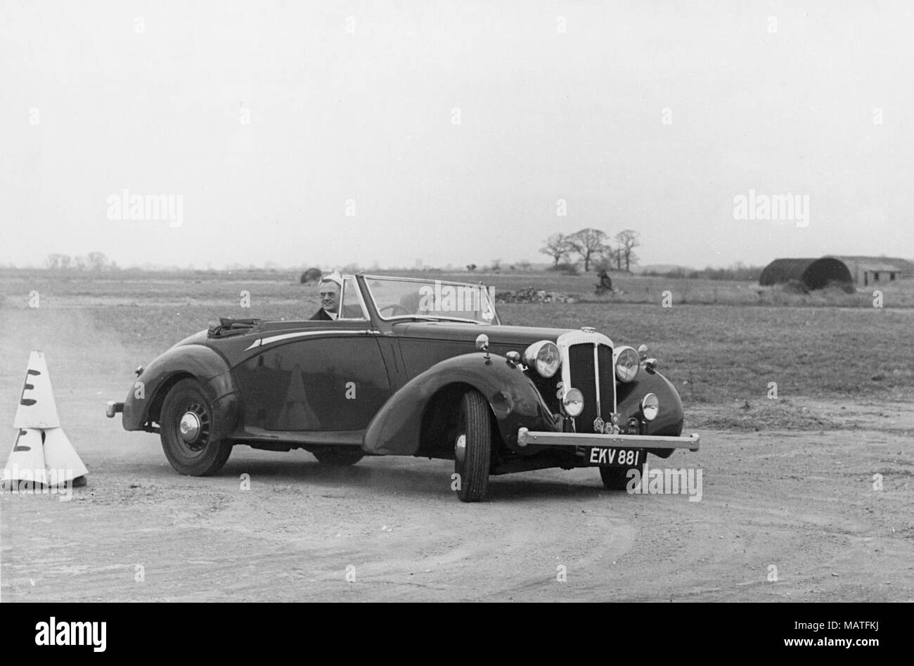 1939 Daimler DB18 2,5 litre Drophead coupé prototype. Rallye de Southend, Thames Estuary Automobile Club 23 Mars 1956 Banque D'Images