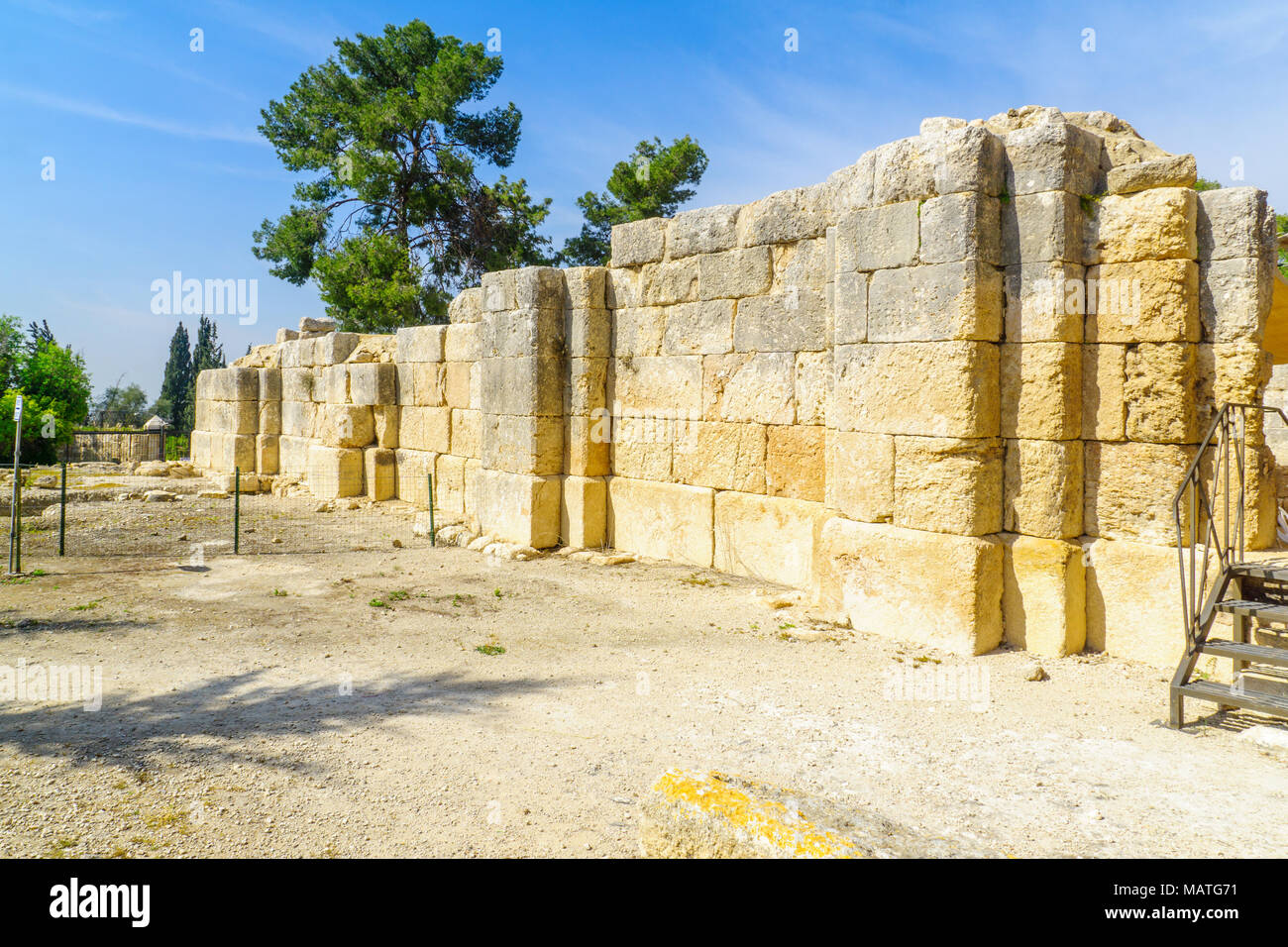 Les vestiges de la Basilique de saint lieu d'Emmaus-Nicopolis, Israël Banque D'Images