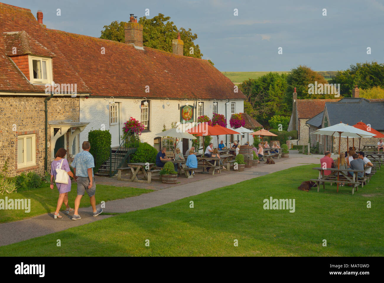 Tiger Inn, East Dean, Sussex, Angleterre, Royaume-Uni Banque D'Images