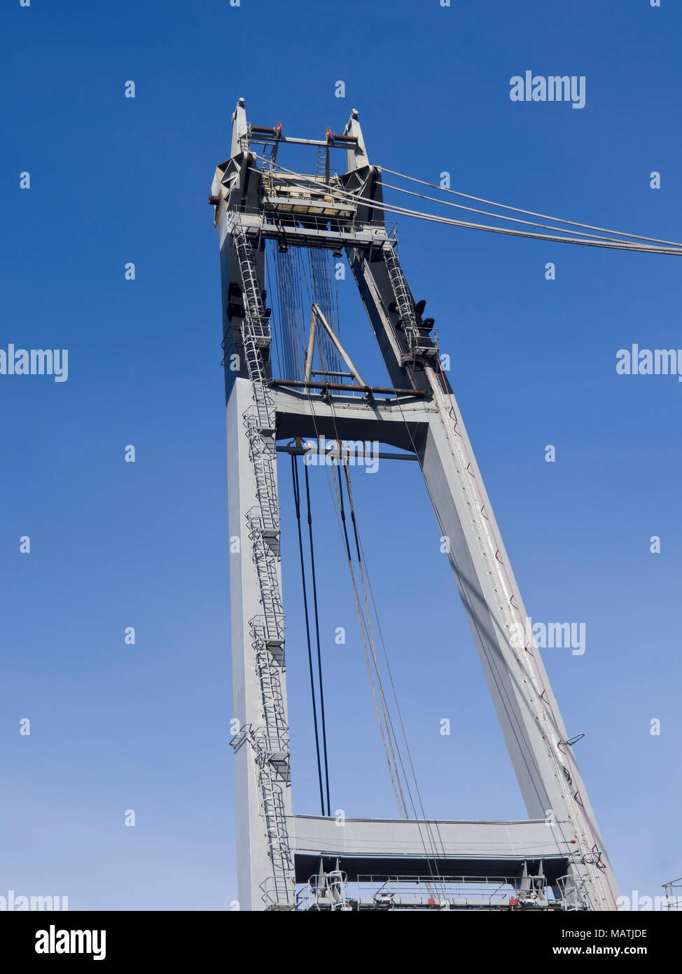 La barge-grue UGLEN navire dans le port de Stavanger en Norvège, peut soulever 800 tonnes, principalement d'exploitation dans l'industrie offshore Banque D'Images