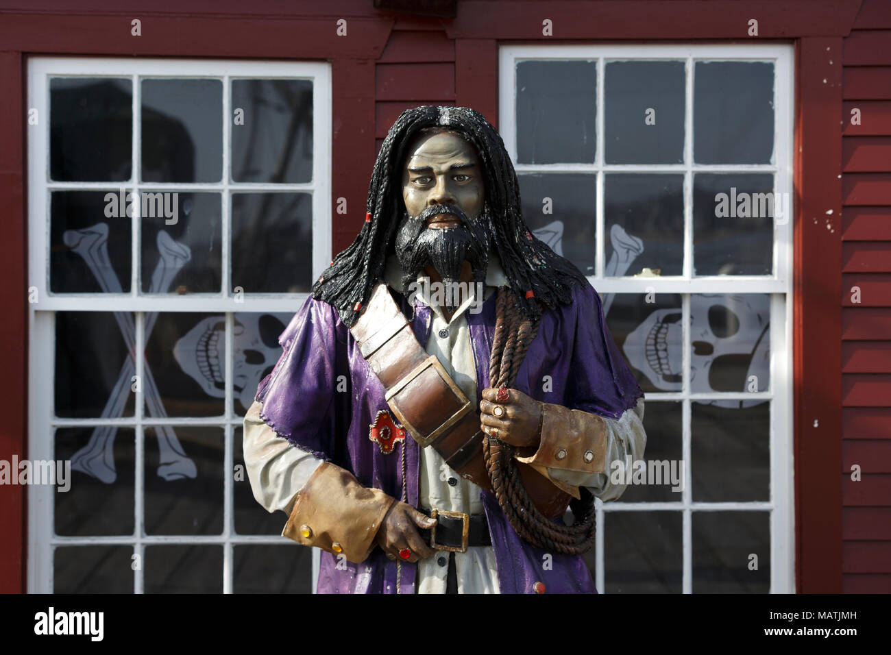 Musée des pirates, embarcadère MacMillan , hors saison d'hiver, Provincetown, Cape Cod, Massachusetts Banque D'Images