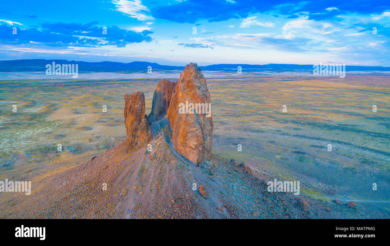 Les verrats de Tusk, Red zone désertique près de Rock Springs, Wyoming Banque D'Images