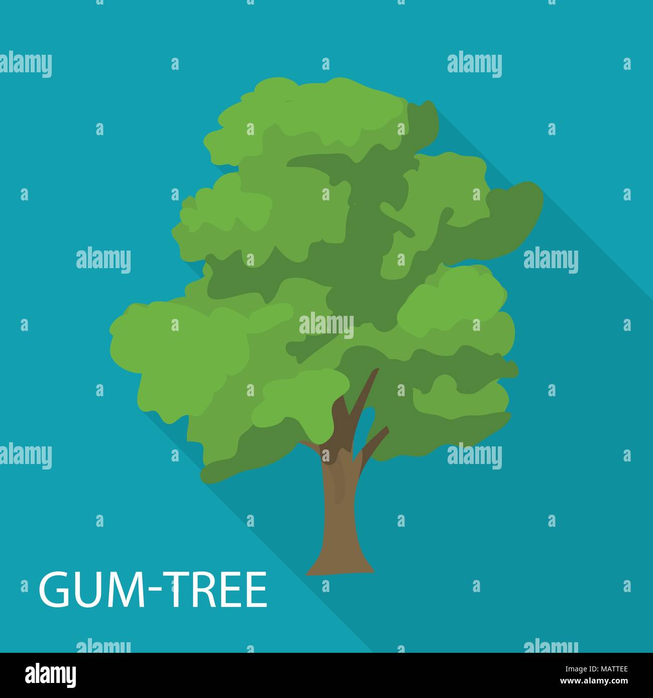Gum Tree, icône de style plat Illustration de Vecteur