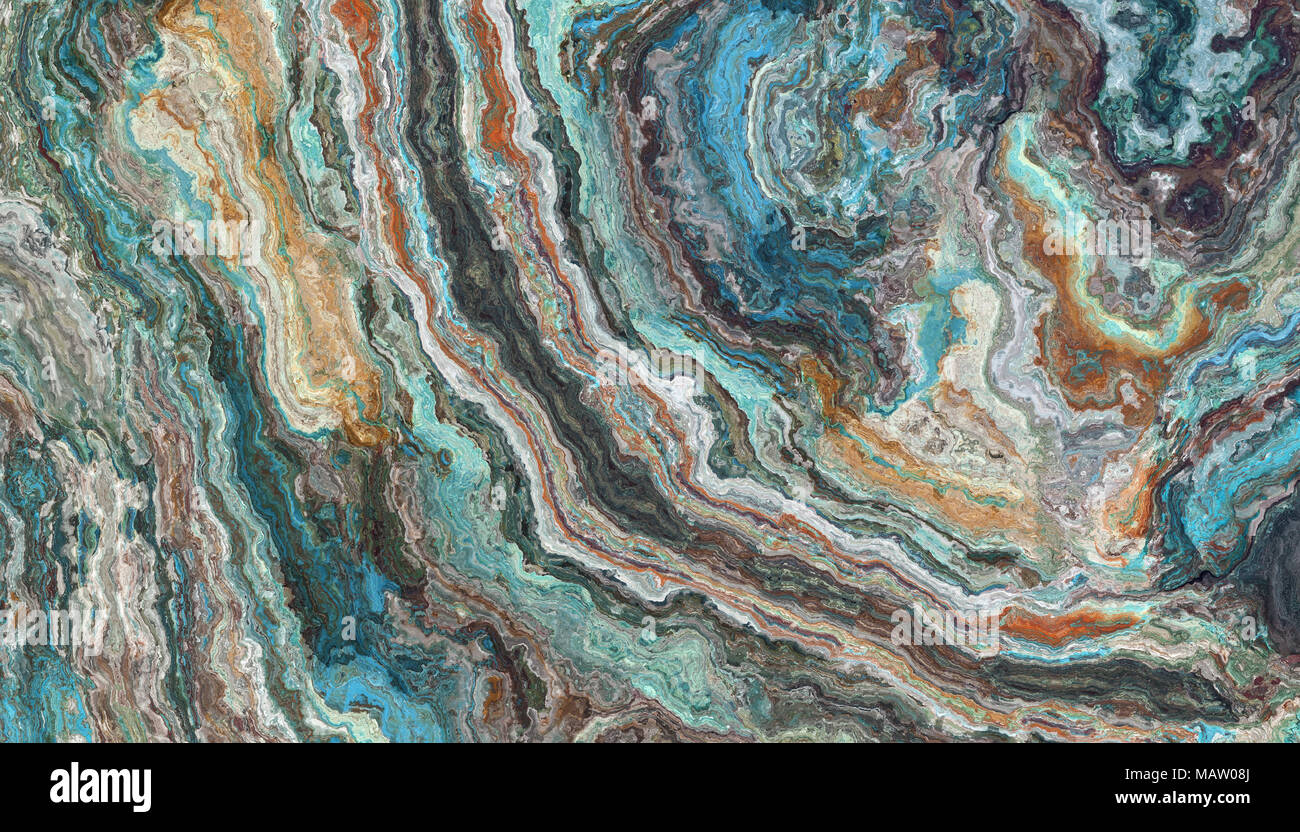 La mosaïque de pierre gemme brute turquoise texture. Arrière-plan coloré. Illustration 2d Banque D'Images