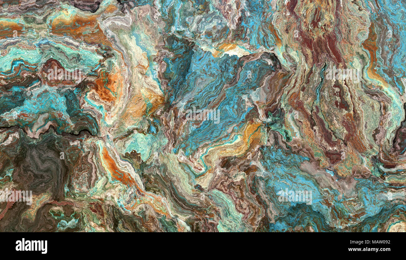 La mosaïque de pierre gemme brute turquoise texture. Arrière-plan coloré. Illustration 2d Banque D'Images