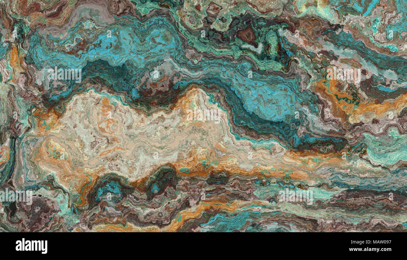La mosaïque de pierre gemme brute turquoise texture. Arrière-plan coloré. Illustration 2d Banque D'Images