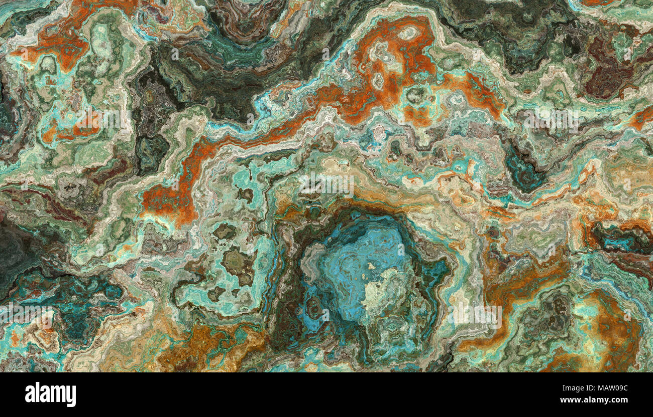 La mosaïque de pierre gemme brute turquoise texture. Arrière-plan coloré. Illustration 2d Banque D'Images