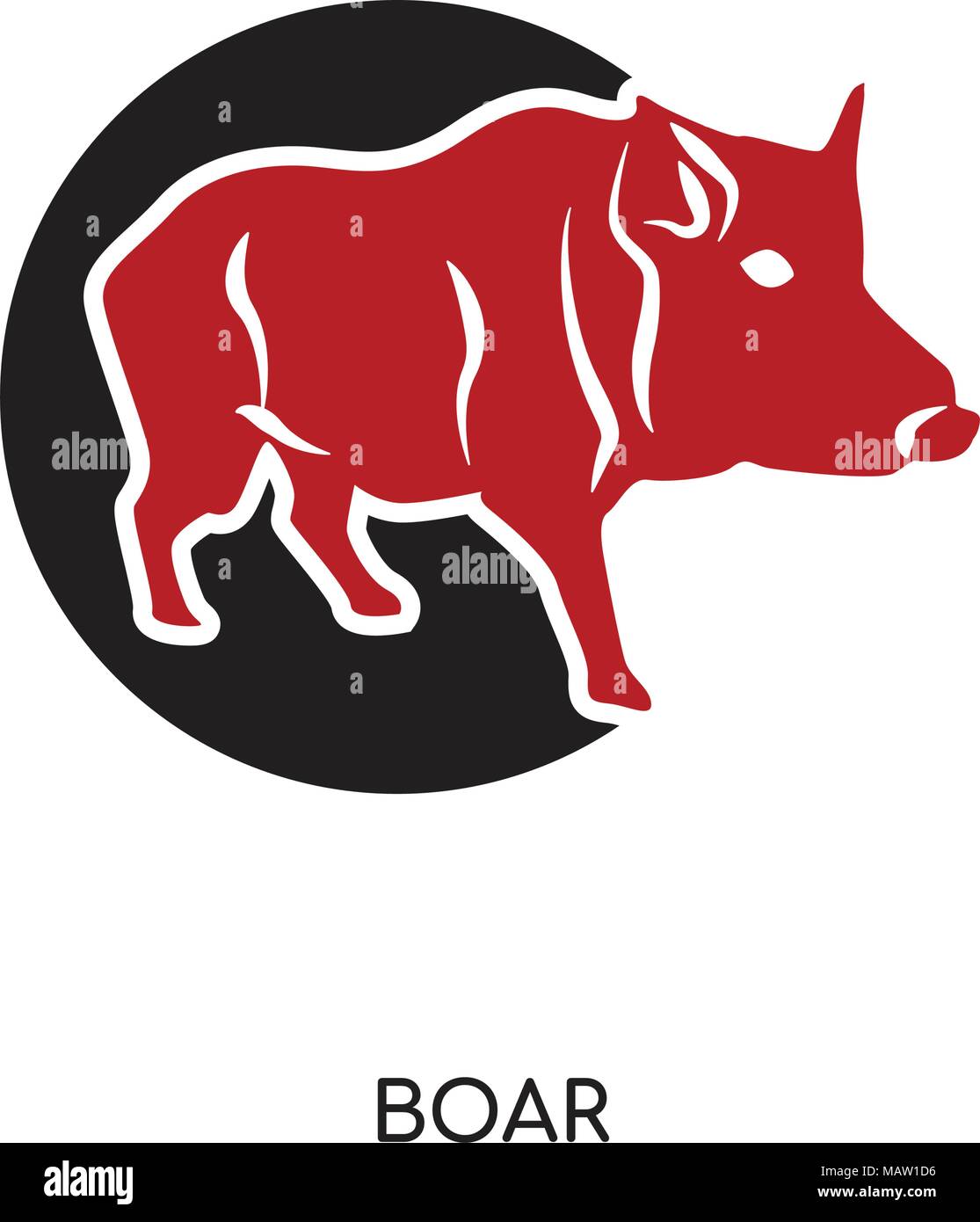 Logo Sanglier Isole Sur Fond Blanc Pour Votre Site Web Mobile Et App Design Image Vectorielle Stock Alamy