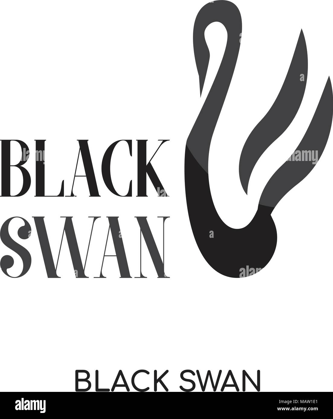 Logo cygne noir isolé sur fond blanc pour votre site web, mobile et app design Illustration de Vecteur