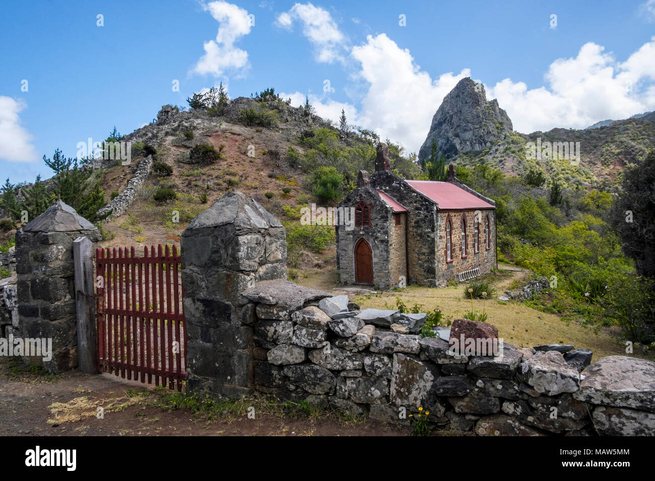 Chapelle de Sandy Bay, Sainte-Hélène, l'Atlantique Sud Banque D'Images