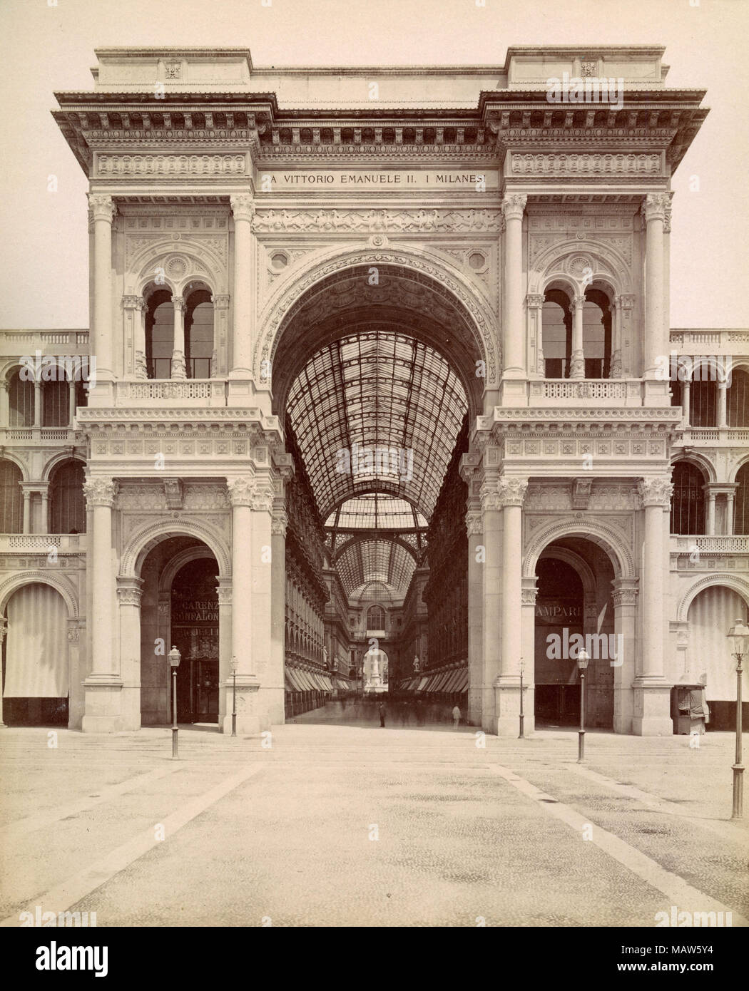 Galerie Victor Emmanuel, Milan, Italie 1880 Banque D'Images