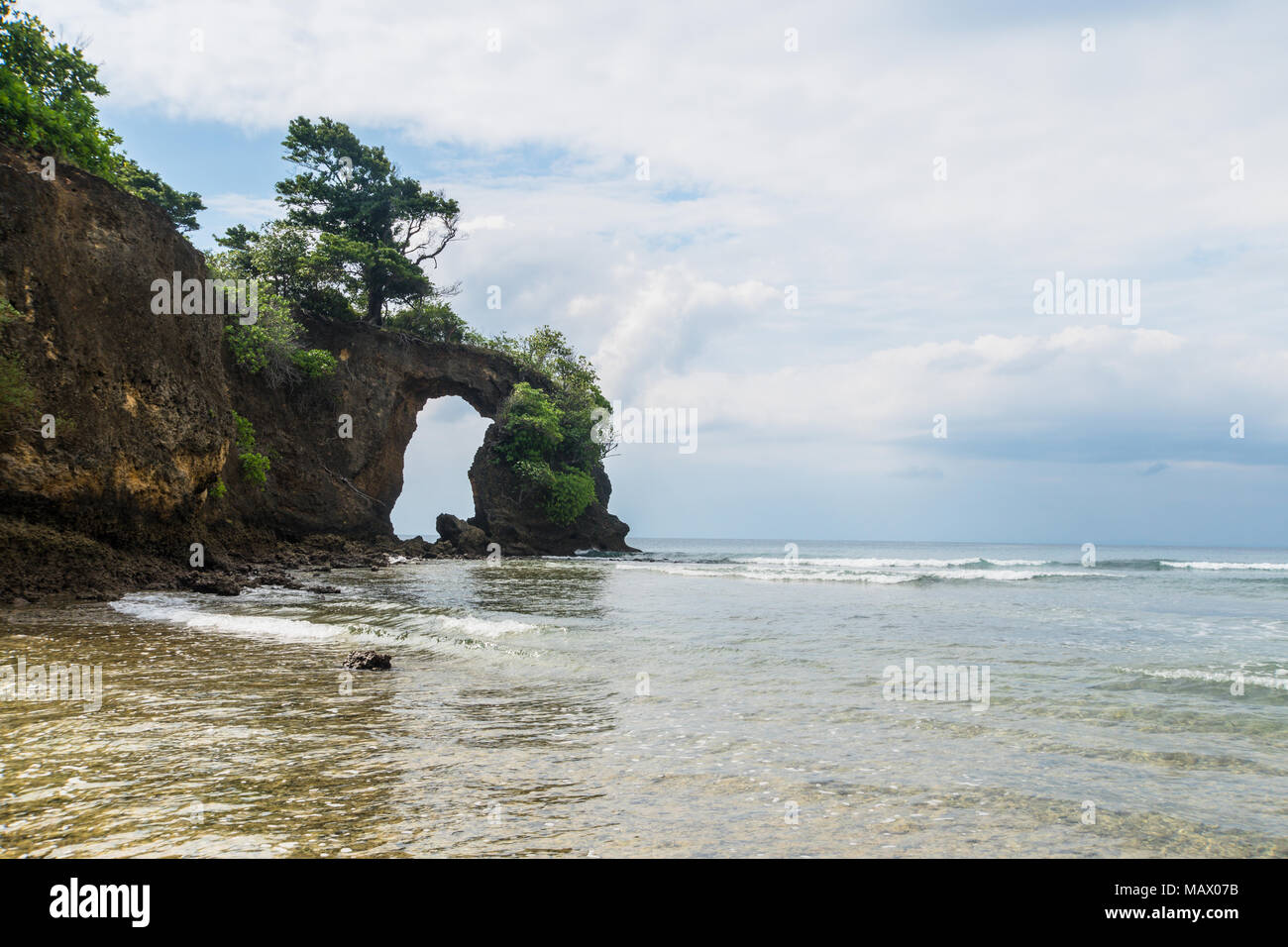 Neil Island à l'archipel des Andaman et Nicobar, pont naturel en pierre sur la côte de la mer, de l'Inde Banque D'Images