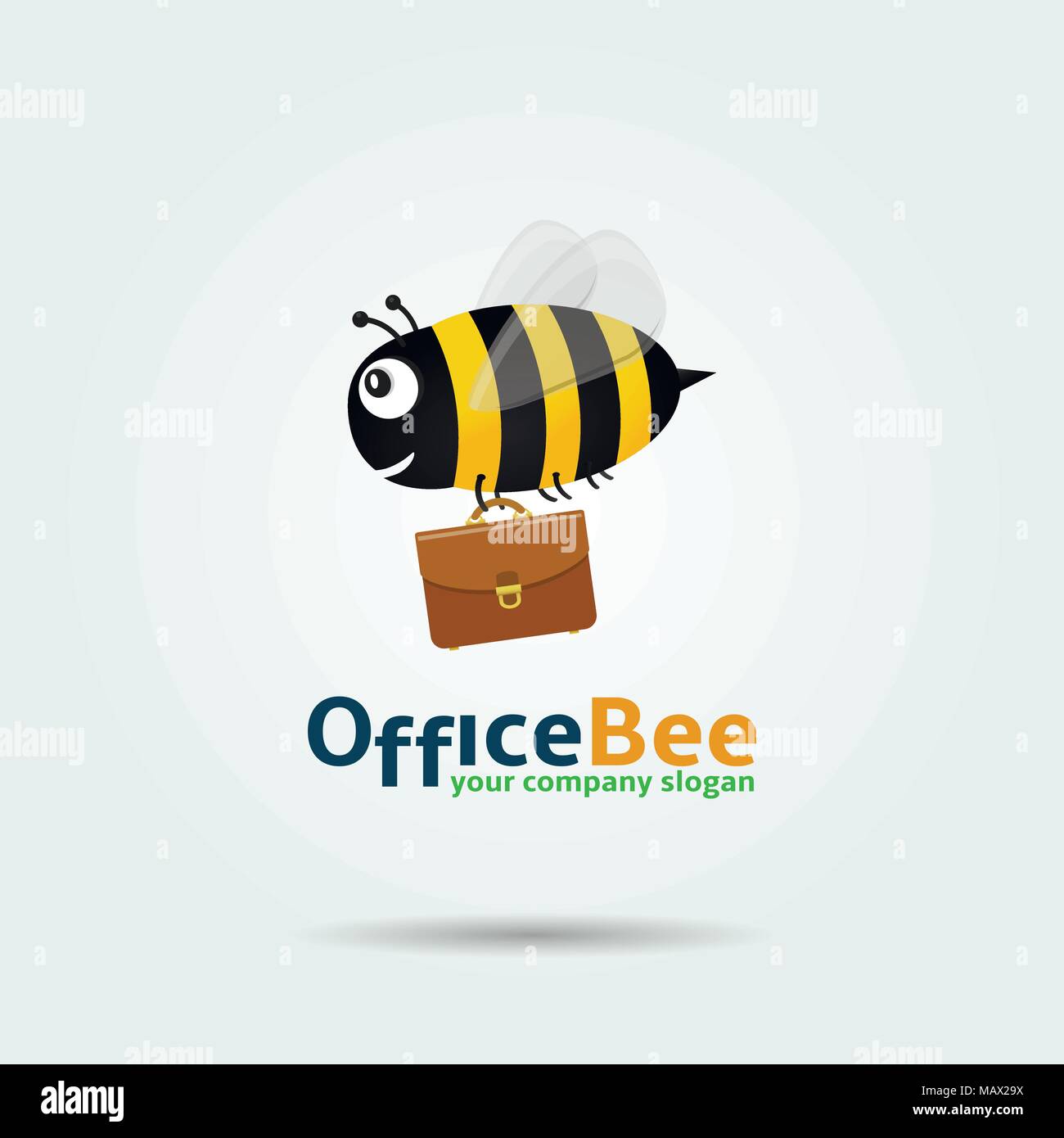 Logo Bee Bureau Template Design Vector illustration Illustration de Vecteur