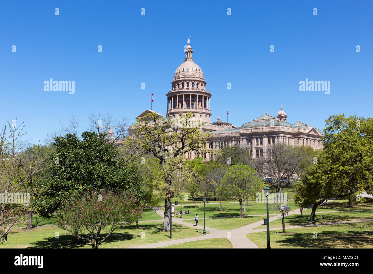 Texas State Capitol building sur une journée de printemps ensoleillée, Austin, Texas, États-Unis d'Amérique Banque D'Images