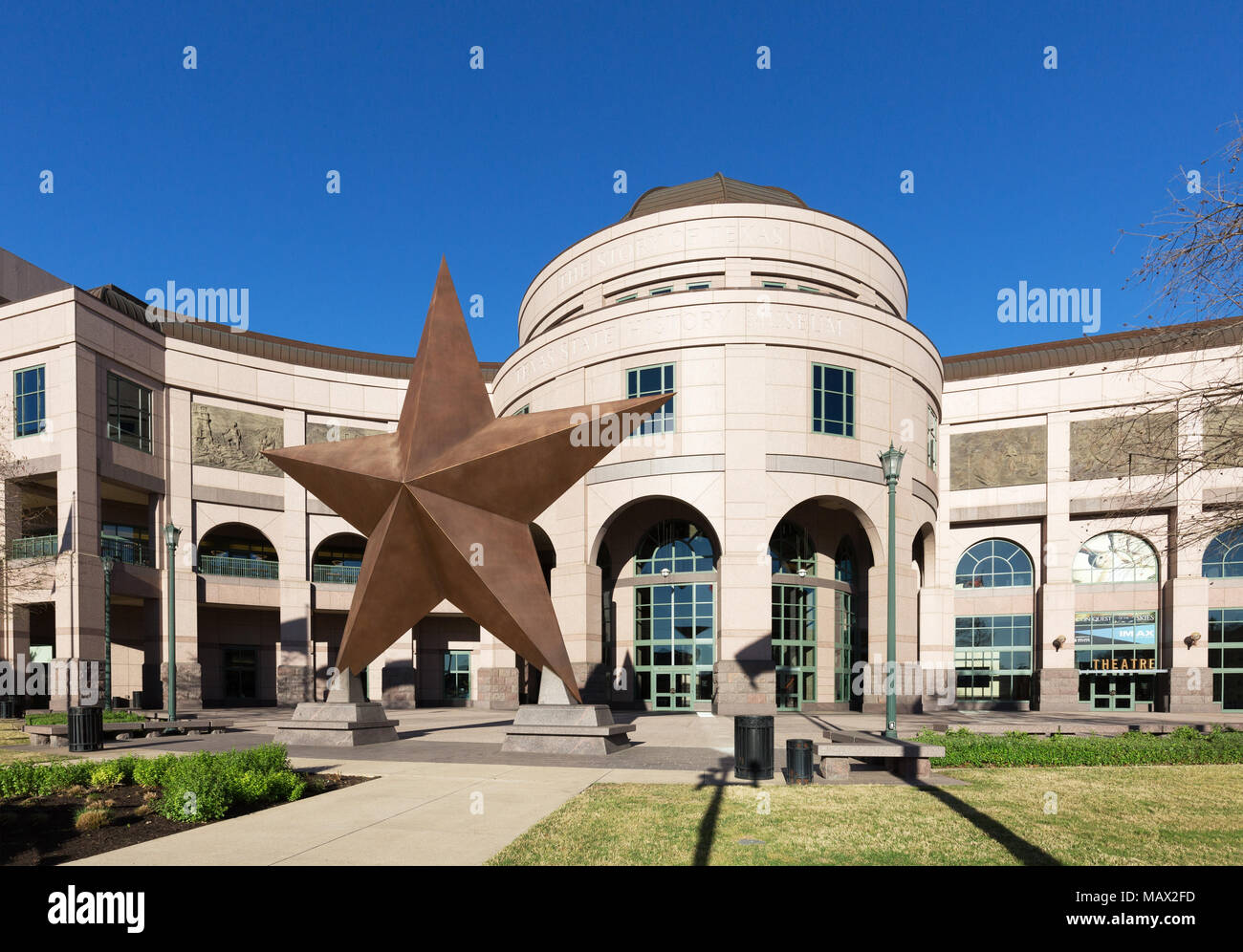 L'extérieur de la Musée Bob Bullock Texas State de l'histoire, Austin, Texas USA Banque D'Images