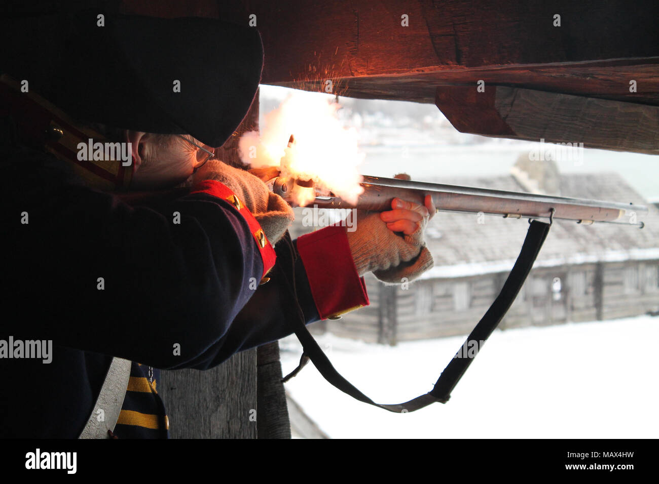 Bicentenaire de la bataille de reconstitution du fort Niagara, 1813 Banque D'Images
