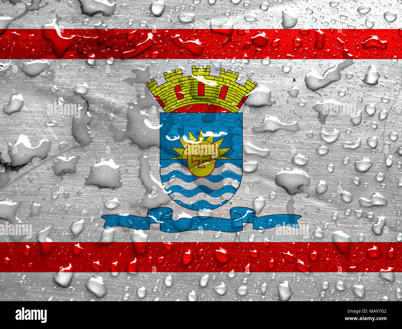 Pavillon de Florianopolis avec gouttes de pluie Banque D'Images