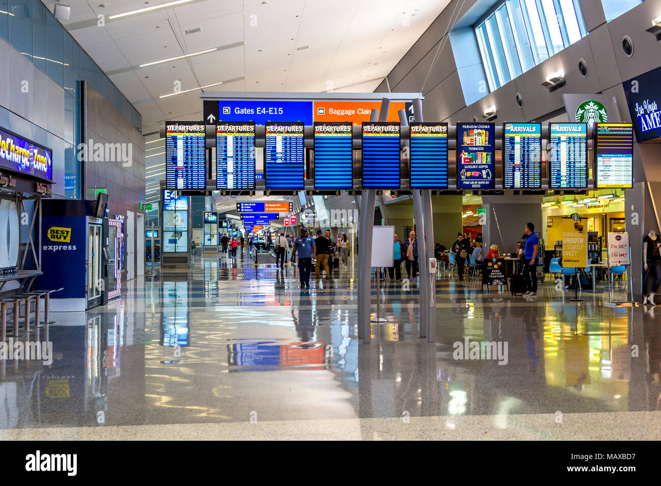 L'aéroport international McCarran Insde, Las Vegas, États-Unis Banque D'Images