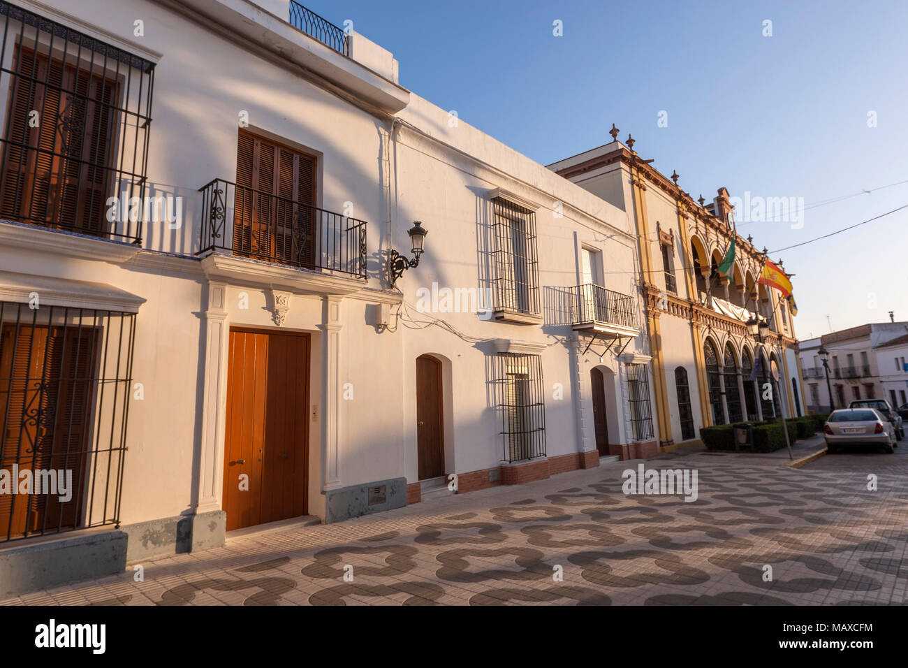 Moguer de ville, province de Huelva, Andalousie, Espagne Banque D'Images