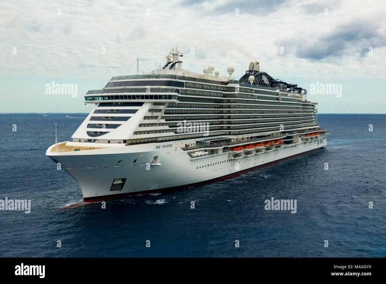 Bateau de croisière MSC Station super au populaire destination de Key West en Floride Banque D'Images