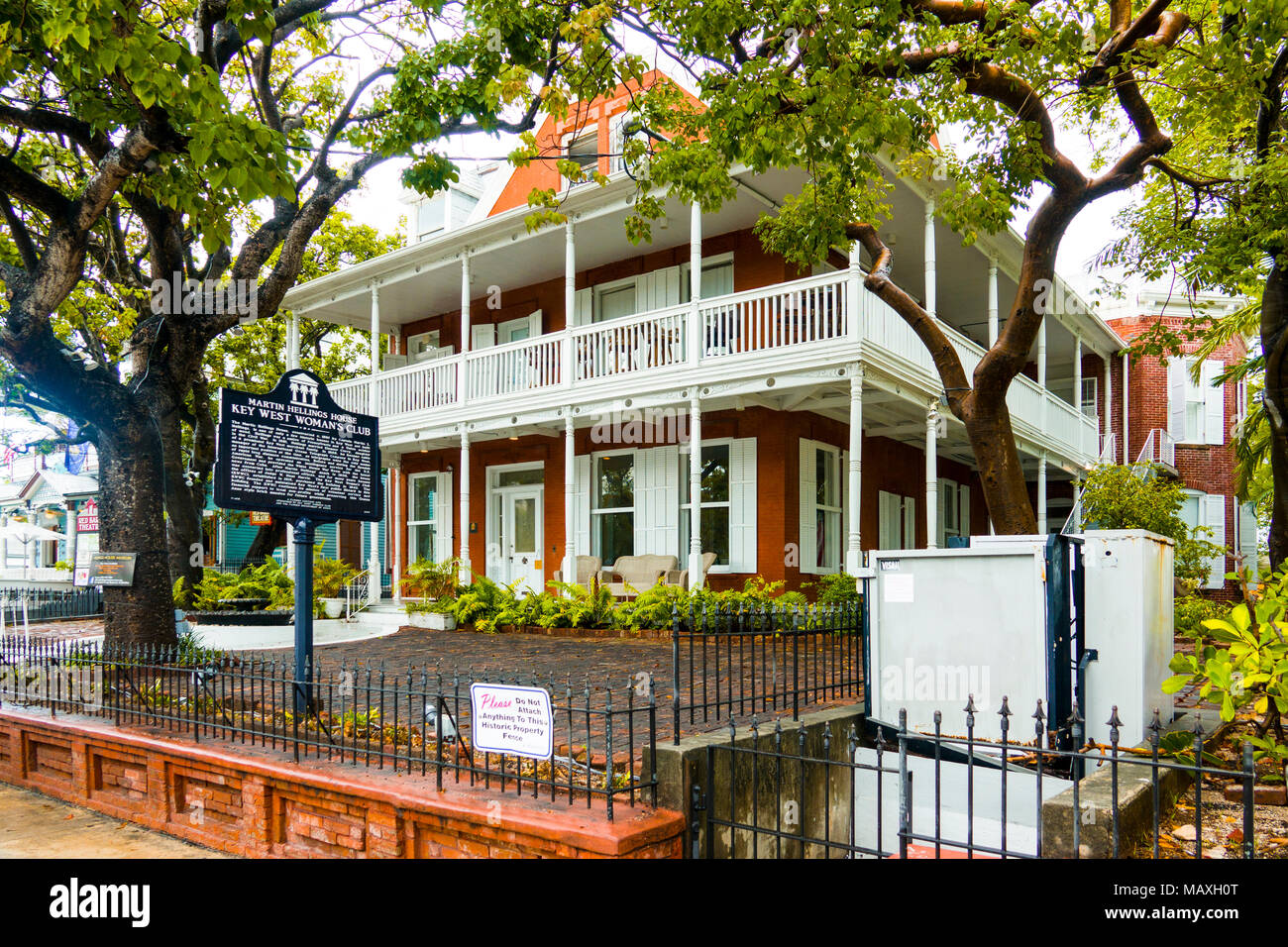 Key West en Floride est une destination de croisière populaire où les touristes visiter les boutiques et les quartiers résidentiels vieille Banque D'Images